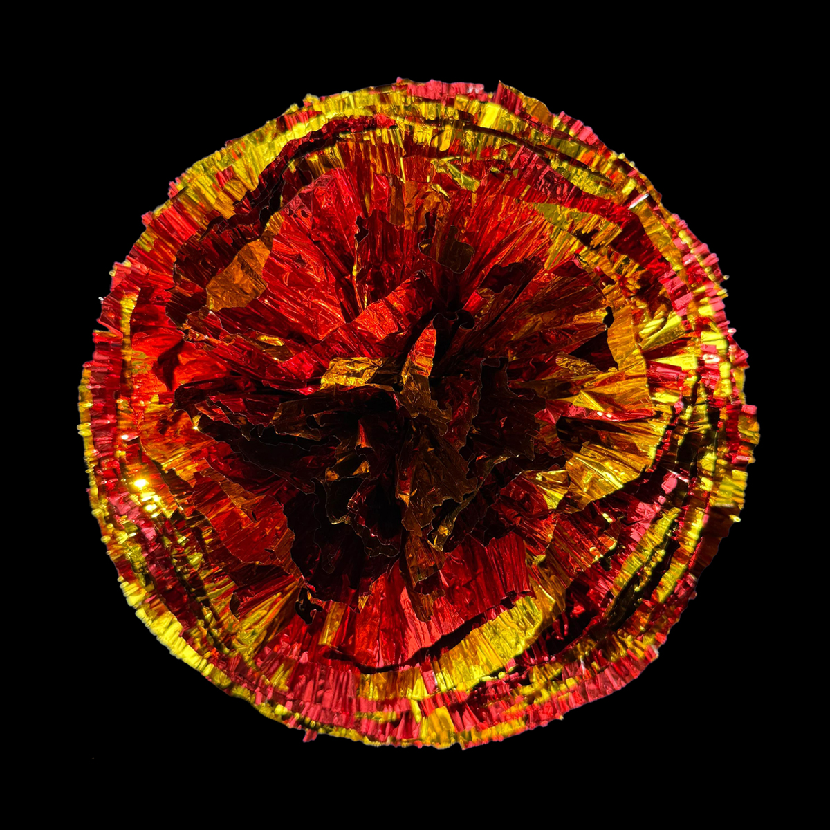 92-Fluffy All Metallic - Fire (Red+Gold)